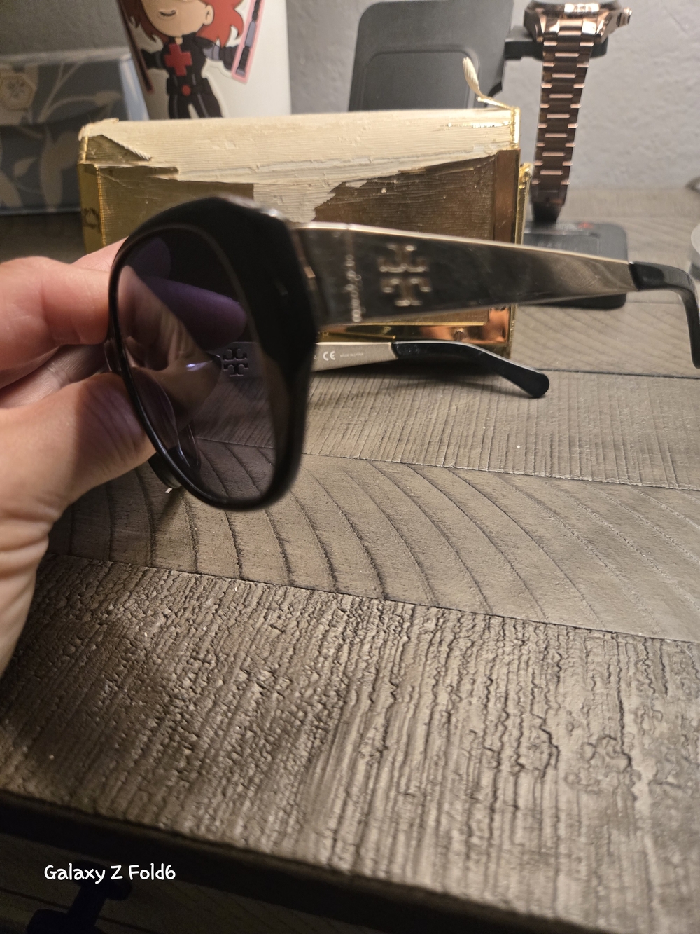 Tory Burch Black Sunglasses with Gold Temples